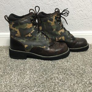 Ariat ProBaby Lacer Camo Combat Boots Size 6.5